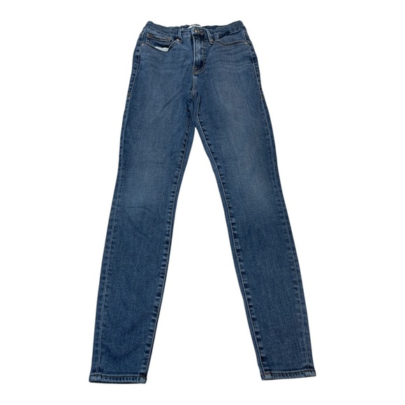 Good American Good Legs Crop Blue601 Skinny Stretch Jeans Women’s Size 6/28 - Picture 1 of 16